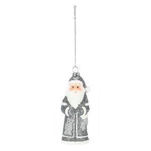 Santa Hanging Decoration - Silver - H12.5cm