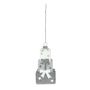 Stacked Gifts Hanging Decoration - Silver - H11cm