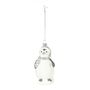 Penguin Hanging Decoration - White/Silver - H13cm