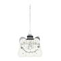 Snowman with String Lights Hanging Decoration - White/Silver - H9.5cm