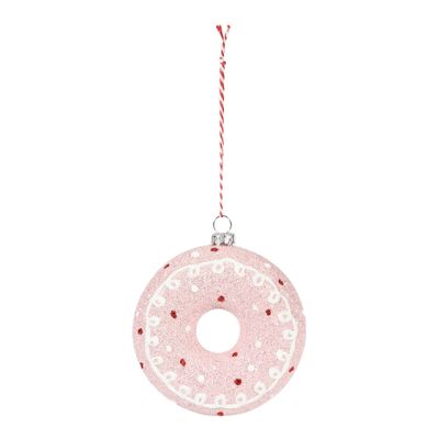 Donut Hanging Decoration - Pink - H11cm