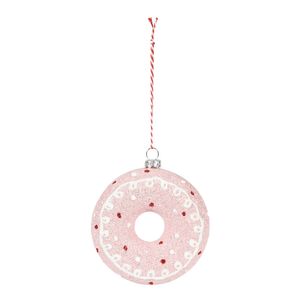 Donut Hanging Decoration - Pink - H11cm