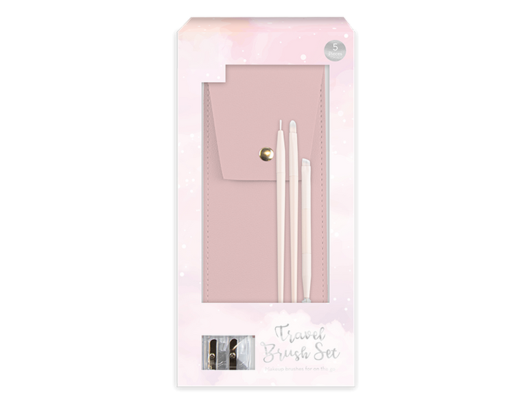 Travel Makeup Brush Set (5pc)