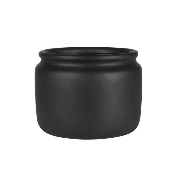Moda Black Honey Pot Planter - H15cm x Dia 19cm
