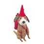 Felt Beagle with Back Pack and Xmas Hat  Hanging Decoration-H13cm