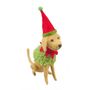 Felt Labrador in Elf Costume  Hanging Decoration - H16cm