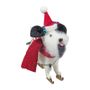 Felt Dog with Skates and Imitation Fairy Lights  Hanging Decoration - H12.5cm