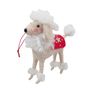 Felt Poodle with Star Coat Hanging Decoration - H12cm