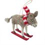 Felt Donkey on Red Ski