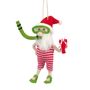 Felt Snorkelling Santa Hanging Decoration - H15cm