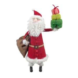 Felt Santa With Gift Stack & Sack - H 29cm