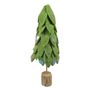 Felt Xmas Tree Ornament Green Sequin Detail  with Wooden Base  - H31cm