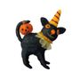 Felt Black Cat with Pumpkin & Hat  Hanging Decoration - 11.5cm