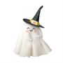 Felt Ghost with Witches Hat Hanging Decoration- H13cm