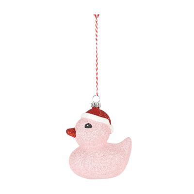 Duck Hanging Decoration - Pink - H10.5cm