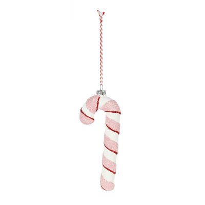 Candy Cane Hanging Decoration - Pink - H14.5cm