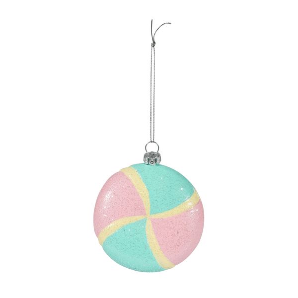 Round Candy Hanging Decoration - Pastel - H9.5cm