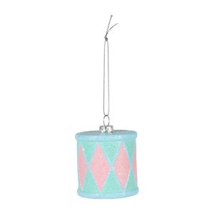 Drum Hanging Decoration - Pastel - H6cm