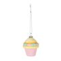 Cupcake Hanging Decoration - Pastel - H7cm