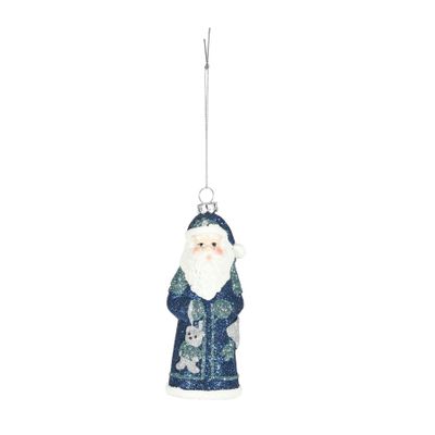 Santa Hanging Decoration - Blue - H12.5cm