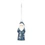 Santa Hanging Decoration - Blue - H12.5cm