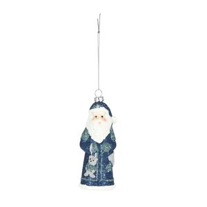 Santa Hanging Decoration - Blue - H12.5cm