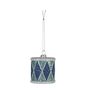 Drum Hanging Decoration - Blue - H6cm