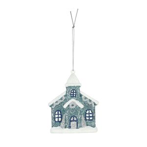 Church Hanging Decoration - Blue - H10cm