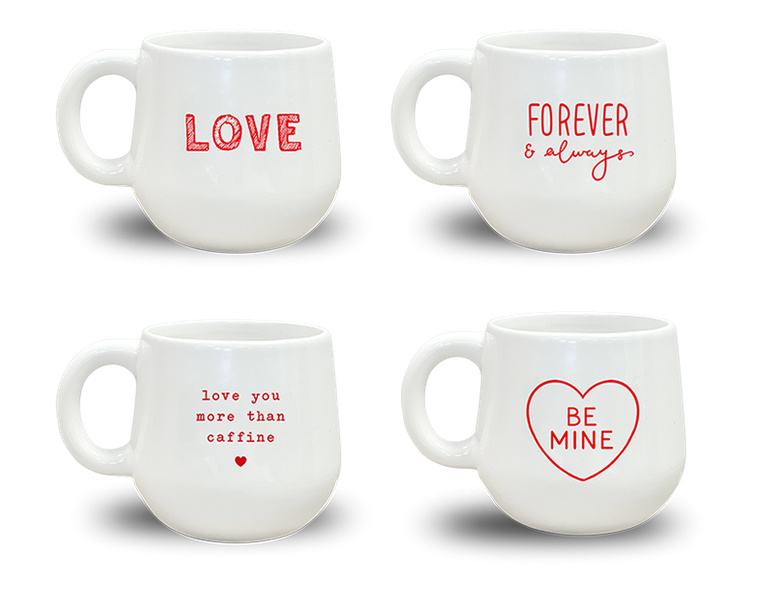 Coffee Cup - 400 Ml, Heart Shape Ballon Print