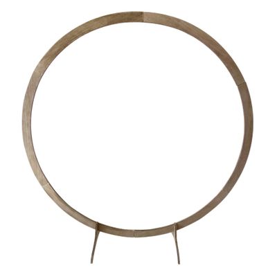 Round KD Wooden Arch - Natural - 222cm