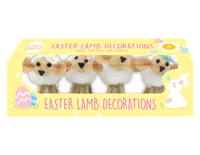  Easter Lamb Decorations (4 Pack)