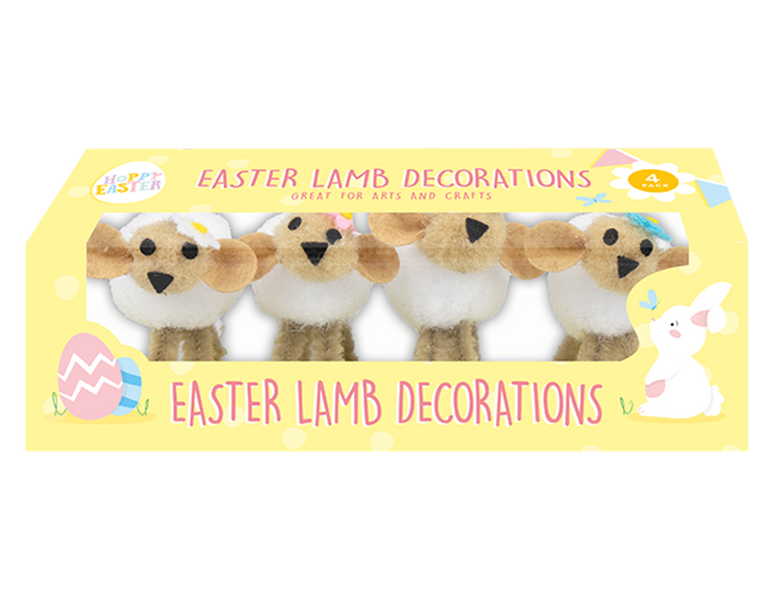  Easter Lamb Decorations (4 Pack)