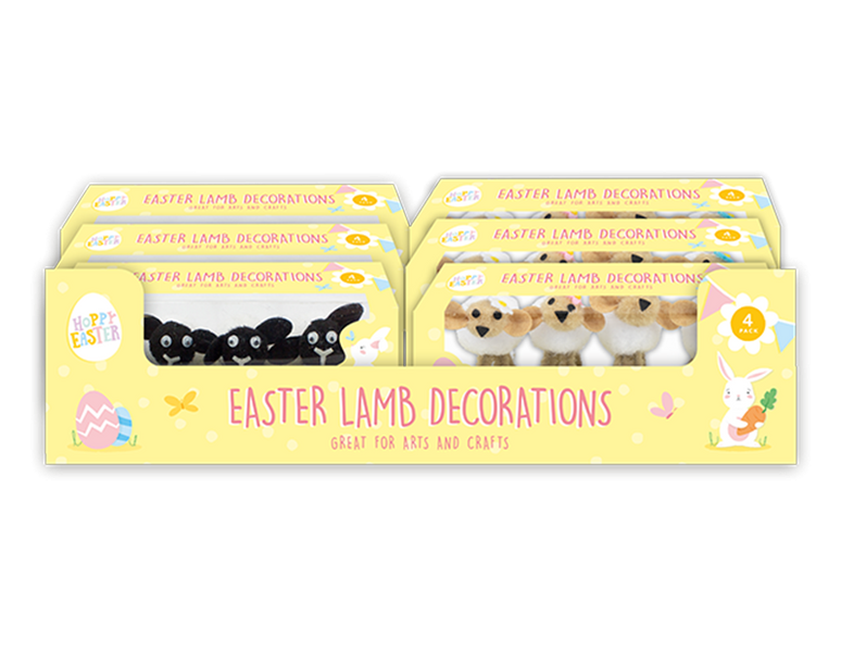  Easter Lamb Decorations (4 Pack)