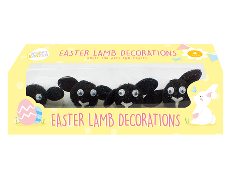  Easter Lamb Decorations (4 Pack)