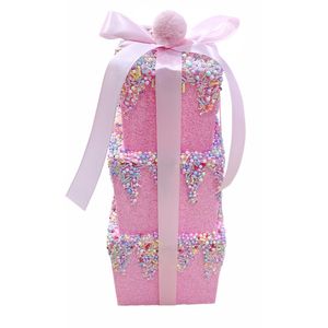 Stack of 3 Gifts Hanging Decoration - Pink - H30cm