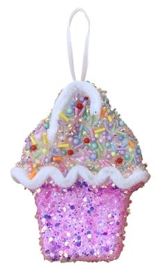 Cupcake Flat Hanging Decoration - H12.5cm