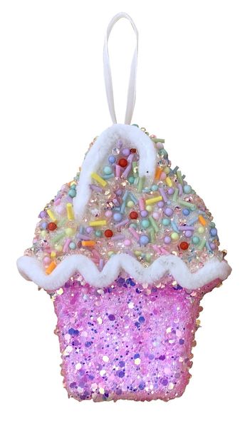 Cupcake Flat Hanging Decoration - H12.5cm