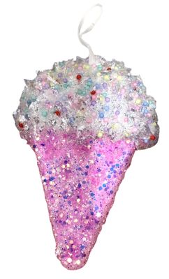 Ice Cream Cone Flat Hanging Decoration - H17cm