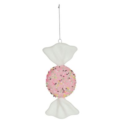 Beaded Candy Hanging Decoration Flat - Pink - H18cm