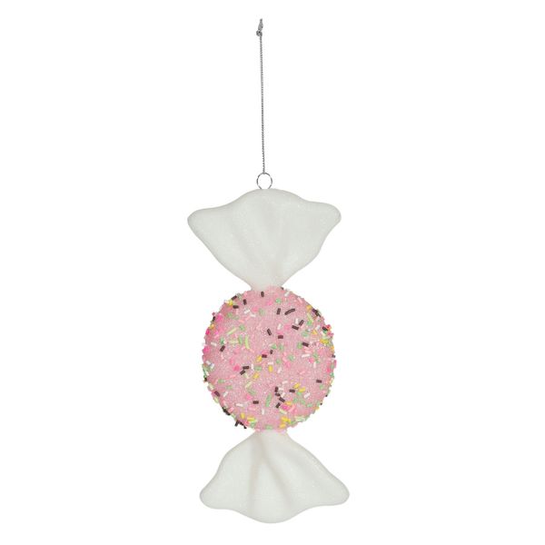 Beaded Candy Hanging Decoration Flat - Pink - H18cm