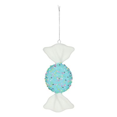 Beaded Candy Hanging Decoration Flat - Turquoise - H18cm