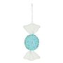 Beaded Candy Hanging Decoration Flat - Turquoise - H18cm