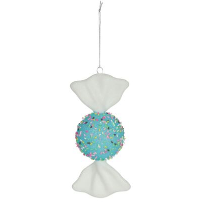 Beaded Candy Round Hanging Decoration - Turquoise - H18cm