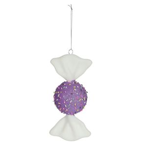 Beaded Candy Round Hanging Decoration - Purple - H18cm