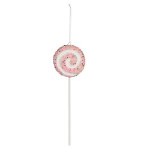 Lollipop with Swirl Hanging Decoration - Pink - H31cm