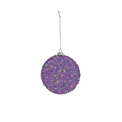 Disc Hanging Decoration - Purple - D10cm