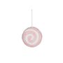 Disc with Swirl Hanging Decoration - Pink - D10cm