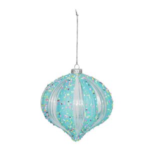 Onion Ball Hanging Decoration - Turquoise - W15cm