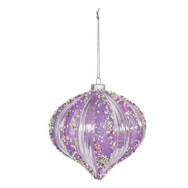 Onion Ball Hanging Decoration - Purple - W15cm