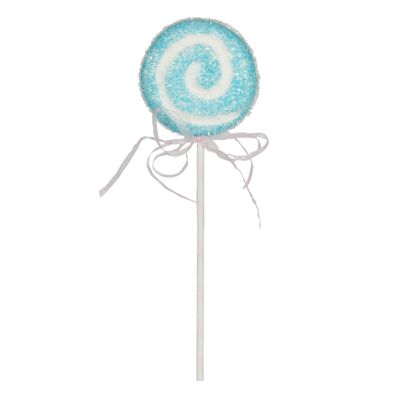 Lollipop with Swirl and Ribbon - Turquoise - H31cm